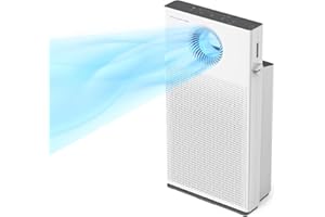 COWAY Purificateur d'air Maison, Chambre, Bureau, Technologie Megajet, Elimine 99,99% Particules Nocives 0,01 µm Allergies (Certifié ECARF), Fumée, Pollen, Animaux Dom, CADR 402m³/h - AIRMEGA JET