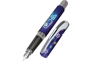 Online Stylo à encre College Let's Play │ stylo plume ergonomique pour l'école │ plume moyenne, zone de préhension toucher soft │ pour cartouches d'encre standard │ rechargeable │idéal pour enfants