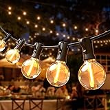 SON4SUN Catena Luminosa Esterno, 10M Catena luminosa interno LED Esterno con 25+3 G40 Bulbi, Vintage Luce per Patio All'Apert