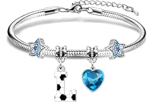 Hcvone Football Bracelet Women Bracelet With Initial For Girls Soccer Gifts Football Gifts Football Lovers Letter Alphabet Jewellery Bithday Football Party Christmas Gifts Shining Star Bracelet