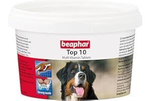 Beaphar Top 10 Vitamin Tablets for Dogs, 180-Count