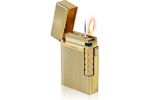 GOEDCHVintage tändare: Sidohjul-matt justerbar jetflamma tändare för ljus, män, present, utomhus, camping