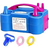 FLSEPAMB Inflador de Globos El&eacute;ctrico 600W, 2 Modos Bomba Globos El&eacute;ctrica | Hinchador Balones Electrico con 2 Boquillas de I
