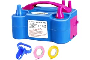 FLSEPAMB Electric Balloon Pump UK,600W Portable Balloon Pump Electric With 2+2 Nozzle,2 Modes Balloon Inflator Machine to Fill Balloon,For Various Round, Latex,Party,Wedding