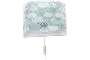 ‎DALBER Dalber kinder Wandlampe kinderzimmer, Kinderlampe Wandleuchte Clouds Grün kinderzimmerlampe, 41418H, E27