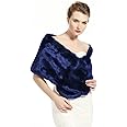 BEAUTELICATE Faux Fur Wrap Shawl Shrug Stole for Women Brides Bridesmaids Winter Wedding Evening Party One Size
