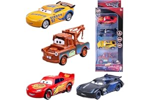 URACON Lightning-McQueen Giocattolo,McQueen Giocattolo Cars Mini Racers Mcqueen Modello Macchinine Metallo Giocattolo Modello Decorazioni Auto Giocattolo per Bambini Regalo per Bambini 4pcs