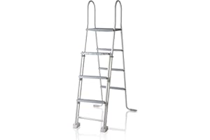 Gre ES1213 - échelle pour Piscine Hors Sol, 137 cm Gris