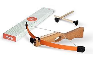 ‎WOODSY WOODSY ® Armbrust Kinder mit 3 Pfeilen mit Saugnapf | ab 6 Jahren 40 cm lang Handmade aus Buche | Kinderarmbrust Armbrust Kinder Holz Holz Kinder Armbrust