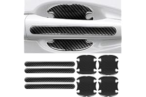 JinRui-T Car Door Handle Protectors Film 8PCS Carbon Fiber Car Door Handle Scratch Protector Universal Paint Scratch Sticker