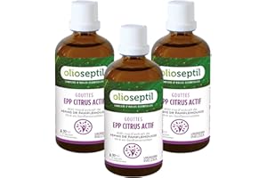 OLIOSEPTIL - Extrait de Pépins de Pamplemousse en Gouttes Citrus Actif - EPP + Plantes Origine 100% Naturelle - Contribue à la Résistance de l'Organisme - Lot de 3 produits