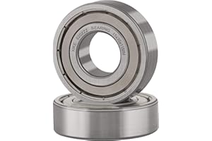XIKE 2 pcs 6202ZZ Sealed Ball Bearings 15x35x11mm, Bearing Steel and Double Metal Seals, Pre-Lubricated, 6202-2Z Deep Groove Ball Bearing with Shields