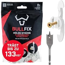 Bullfix Haken – Super Starker Bilderhaken Für Gipskarton, Mauerwerk & Holz, Bis 50 Kg