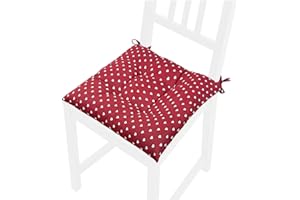 emmevi Cojín para Silla de Lunares con Corazones Suave Asiento Universal Lavable CALLA56L Burdeos