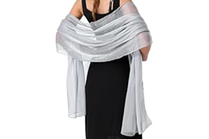 Jeffdad Women Shawls Scarf Soft Fashion Silky Satin Shawls for Bridal Bridesmaid Wedding Evening Party Formal Ball Scarves