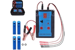 KAISAL Fuel Injector Tester with 8 Pulse Modes Fuel Injector Cleaner Kit with 4 Injector Cleaner Adapters 12V Injector DIY Cleaning Tools, Short Circuit Protection