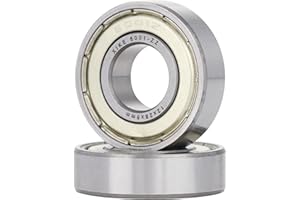 XiKe 6001ZZ Roulements à billes scellés 12x28x8mm Acier chromé et Pré-lubrifié, Joints métalliques doubles, 6001-2Z Roulement à billes à gorge profonde, Paquet de 2.