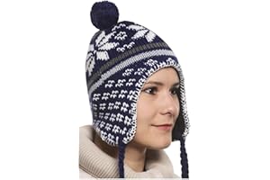 ...KARL LOVEN Bonnet Péruvien Chullo ch'ullu avec Pompon Mixte Homme/Femme Couleurs au Choix