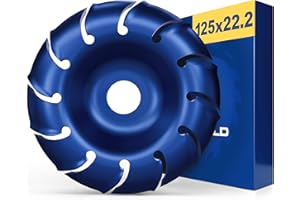 FALKENWALD® Disco de fresado para madera (medio) – Ø 125 mm x 22,23 mm disco de talla de madera – Disco de tallado de madera duradero para trabajar la madera – Disco de fresado de madera