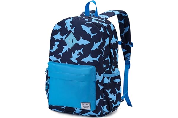 VASCHY Cartable Fille Garcon Primaire, Sac à Dos Enfants Filles Garcons Imperméable Léger Mignon 4-6 Ans Sac d'École pour Maternelle Scolaire avec Sangle de Poitrine Convient pour A4