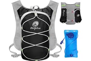 Outplea Chaleco Hidratacion Trail Running Mujer Hombre, Mochila Hidratacion con Bolsa de Agua de 2L, Mochila MTB para Maratón Ciclismo Senderismo
