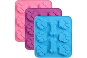 TOPBELIEF Stampi In Silicone Con Zampa Di Cane, 3 Pezzi Stampi In Silicone A Forma Di Zampa Di Cucciolo E Osso, Stampi A Forma Di Cucciolo Di Cane Zampa Per Cioccolato, Caramelle, Gelatina, Cubetti Di Ghiaccio