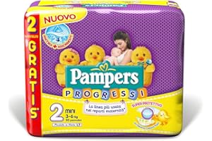 Pampers Progressi Pannolini Mini, Taglia 2 (3-6 kg), 30 Pannolini