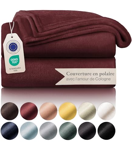Douceur-dinterieur plaid Antartic cioccolato 180x220 cm