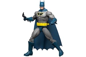 Mattel DC Premier Series Batman actionfigur 16,5 cm Serie 1 | Detaljerad superhjältedesign, 22 leder, tygcape, vapenställ och stridstillbehör, JMD95