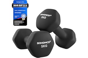 ‎SONGMICS SONGMICS 2 Stück Hexagon Hanteln mit Neoprenbeschichtung für Krafttraining, Fitness, Zuhause