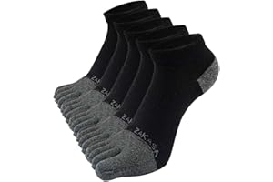 PUTUO Calzini con Dita da Sportivi per Uomo: Calze Sportive Corti Con Dita Separate Uomo Cotone Calze Running Sport Calzini Caviglia Atletici Traspirante 5 Paia