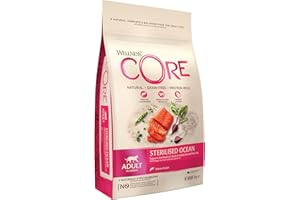 Wellness CORE Sterilised Ocean, 4 kg, Łosoś, sucha karma dla kotów sterylizowanych/niewychodzących, bezzbożowa, wysoka zawartość ryb, bogata w białko, wspiera zdrową skórę i lśniącą sierść