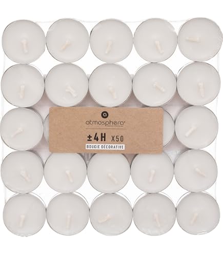 Lot De 100 Bougies Chauffe-Plat Glimma IKEA - Blanc - 4 Heures De Combustion - Paraffine Et Cire Végétale