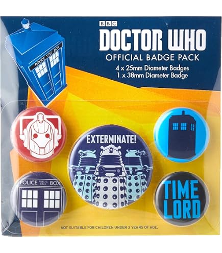 Set Ufficiale Di 54 Adesivi Di Doctor Who: Daleks, TARDIS E Cybermen Per Collezionisti E Fan (Spedito Dal UK)