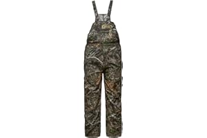 Mossy Oak Cotton Mill 2.0 Camo Hunting Bibs, Uninsulated Camo Overalls for Men