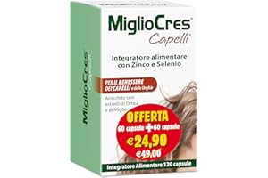 F & F F&F 53070 MiglioCres Linea Capelli, Integratore Alimentare, 60+60 Capsule Promo