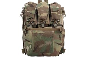 WarmHeartting Pochette Tactique À Panneau Zippé avec Pochette pour Chargeur pour Gilet Fcpc, Équipement Militaire, Panneau Arrière Tactique Banger Pouch GP Pocket Rabat De Rétention