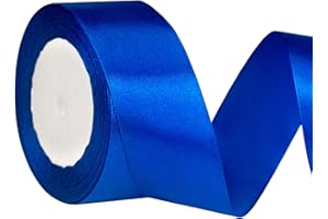 Tiergrade Nastro di raso blu, 40 mm* 23 metri di nastro in tessuto solido rotolo per imballare bouquet decorazione per feste di nozze