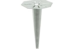 EGLO Cuba Ground Spike Outdoor Accessory, Material: Steel, hot-dip galvanised, Colour: Silver, Zinc-plated