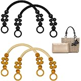 Donne moda perline di legno corda borsa tracolla
