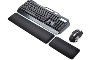 Sidorenko AUFLAGE-HC Ergonomiczne Podkładki pod Nadgarstki, 43,94 x 10,92 x 4,57 cm, Czarne, 2 Sztuki