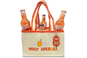 Longfair witzige Handtasche aus hochwertigem Filz für 6 Flaschen oder Dosen | Lustige Tragetasche für Männer und Frauen