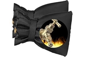 POPOYU 2 Stück Frostschutz Außen Wasserhahn Aussen,Wasserhahn Abdeckung Winter,Wasserhahn Frostschutz Außen Kältebeständig,Thermoschutz Winterfester Beutel für Garten Wasserhahn(Schwarz)