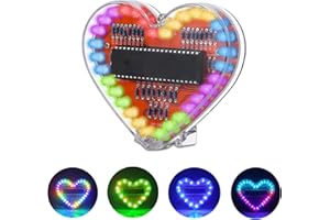 PEMENOL Projekt lutowniczy RGB LED w kształcie serca, SMT/SMD DIY zestaw lutowniczy, zestaw do nauki lutowania do szkoły i jako romantyczna dekoracja, jubileusz