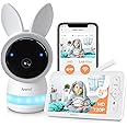 ARENTI 2.5K 5Ghz&2.4G Wifi Baby Monitor with Camera,5-inch 720P Display,Night Vision,Pan Tilt,Night Light,Auto Track,3350mAh Battery,Cry&Motion Detection,2-Way Talk,App&Screen Control