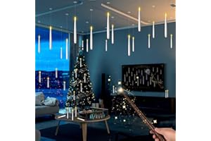 MOZKETO19 Floating Candles With Wand, Latest Upgraded Hanging Candle With Advanced 6-Hour Timer, 6.8-Inch Flickering Warm Light Flameless Battery Powered Led Remote Control Candle, Best Decoration (20 Pcs)