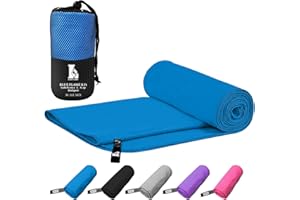 LAZY LADY Asciugamano palestra in Microfibra Ultraleggero per Uomo e Donna-5 Colori e 6 Misure Disponibili-telo microfibra palestra-Asciugatura Rapida, Leggero, Assorbente (160X80CM, BLU)