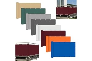 ACUY ÉCran De Balcon 130x500cm Brise éTanche Couverture De Confidentialité ÉCran Polyester Diverses Tailles Au Choix pour Balcon Jardin