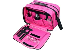 Kassaki Pro Friseur-Werkzeugtasche, Aufbewahrungstasche für Friseursalon, Reisetasche, Pink