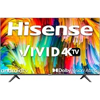 Hisense 108 cm (43 inches) 4K Ultra HD Smart Certified Android LED TV 43A6GE (Black) (2021 Model) | With Dolby Vision…
